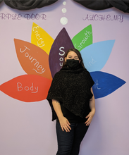 Load image into Gallery viewer, Hug Shawl ~ Gold Flakes on Black