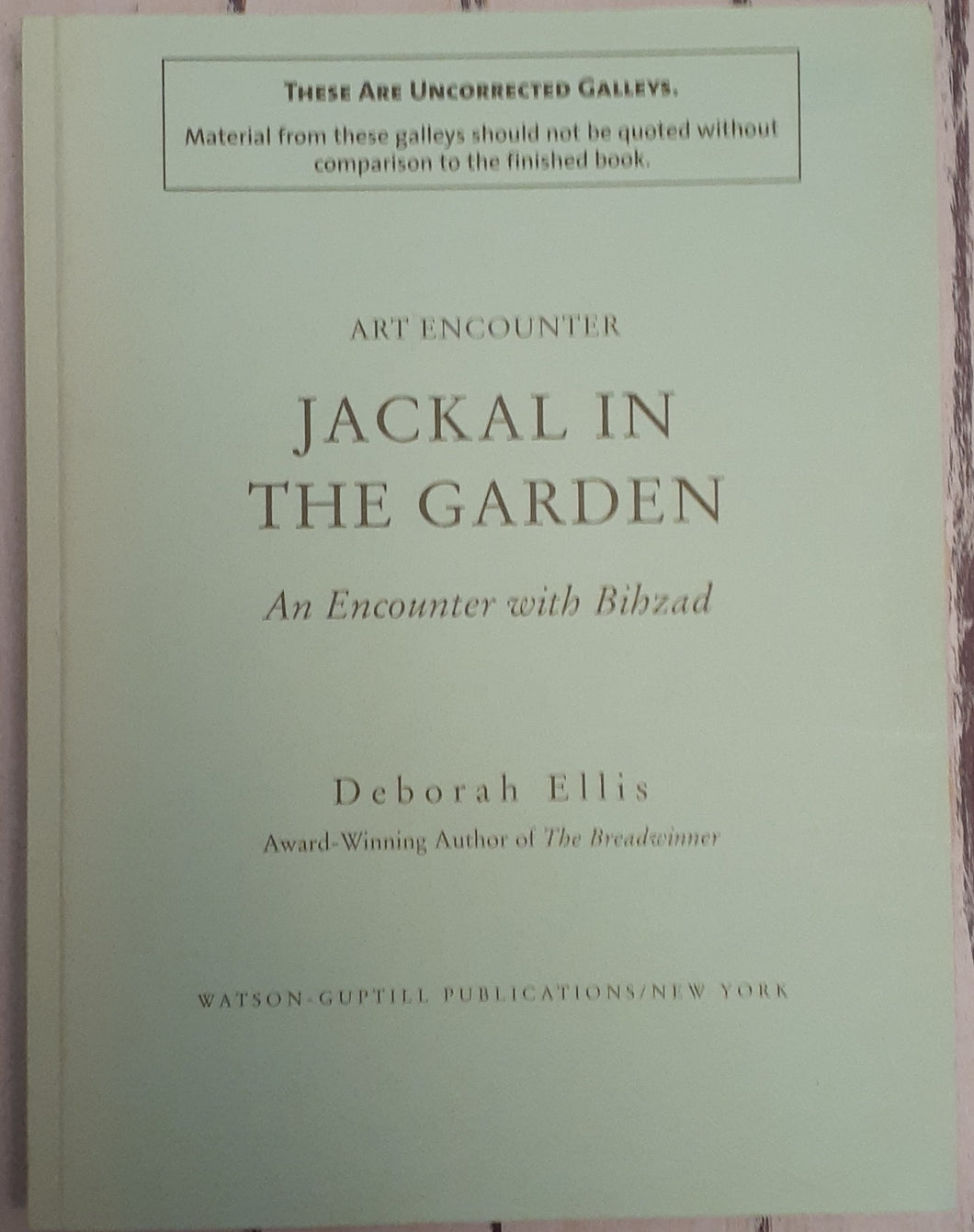 Jackal in the Garden: An Encounter With Bihzad