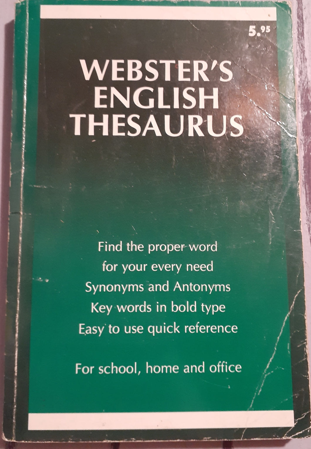 Webster's English Thesaurus