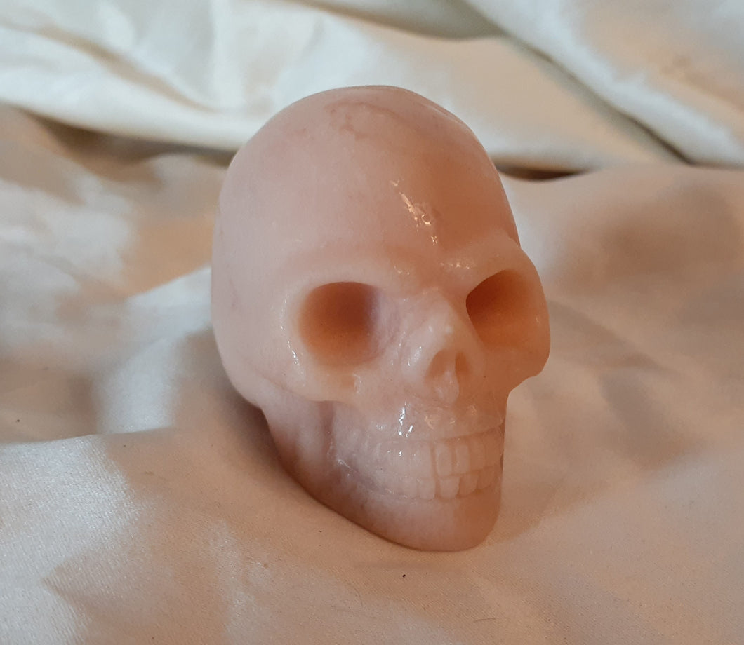 Peach Aventurine Skull