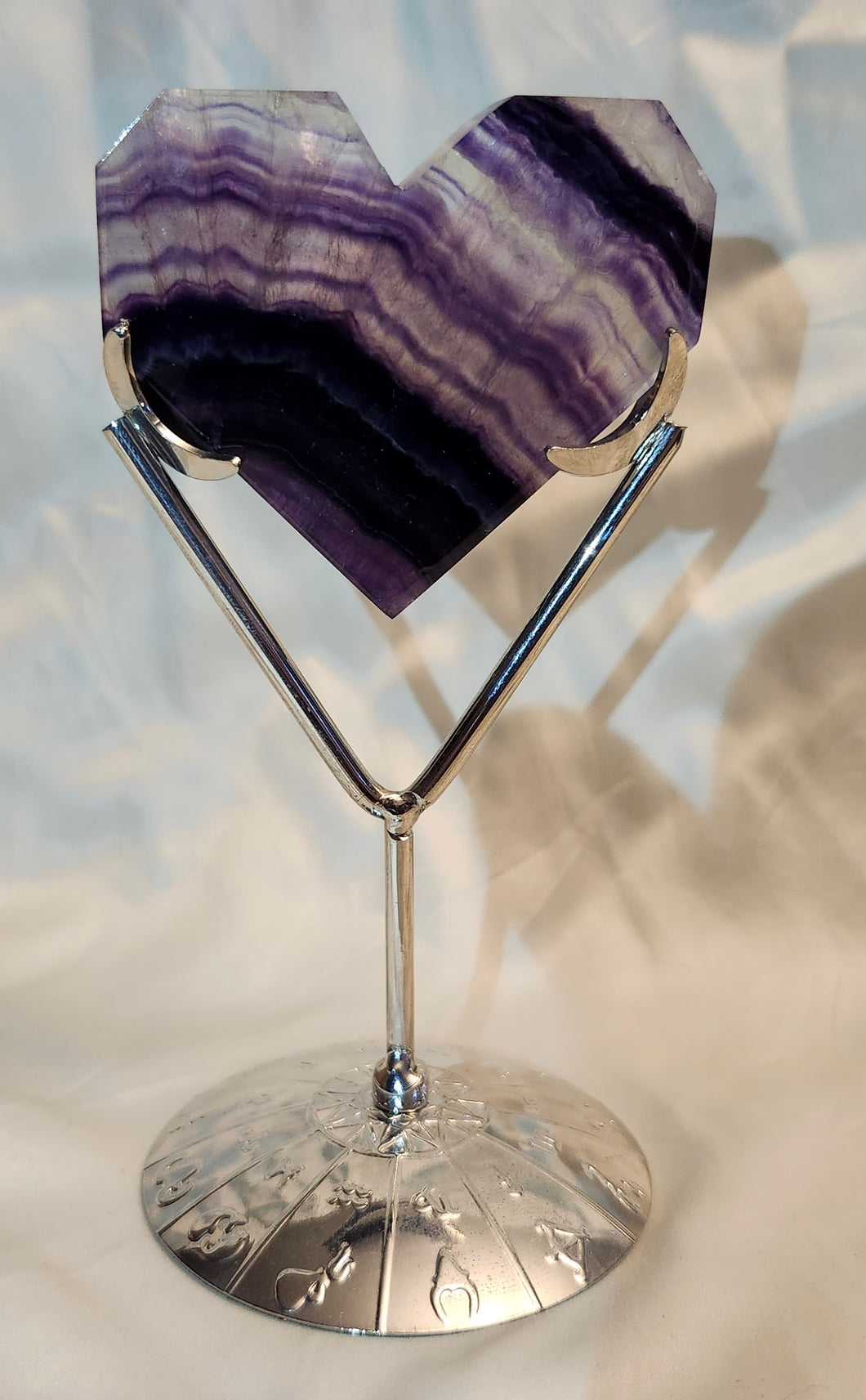 Purple Heart Flourite with stand