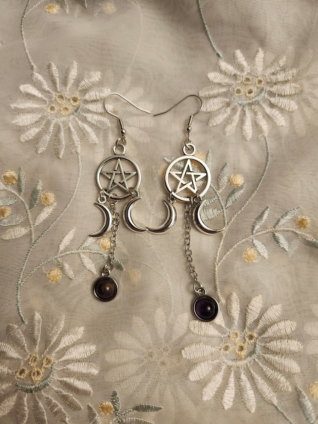 Pentagram Dangle Earings