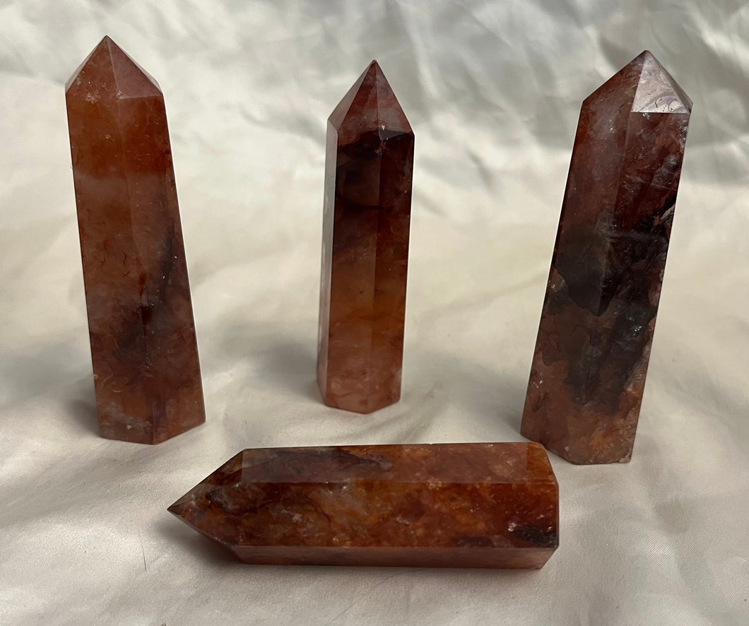 Red Fire Quartz Tower