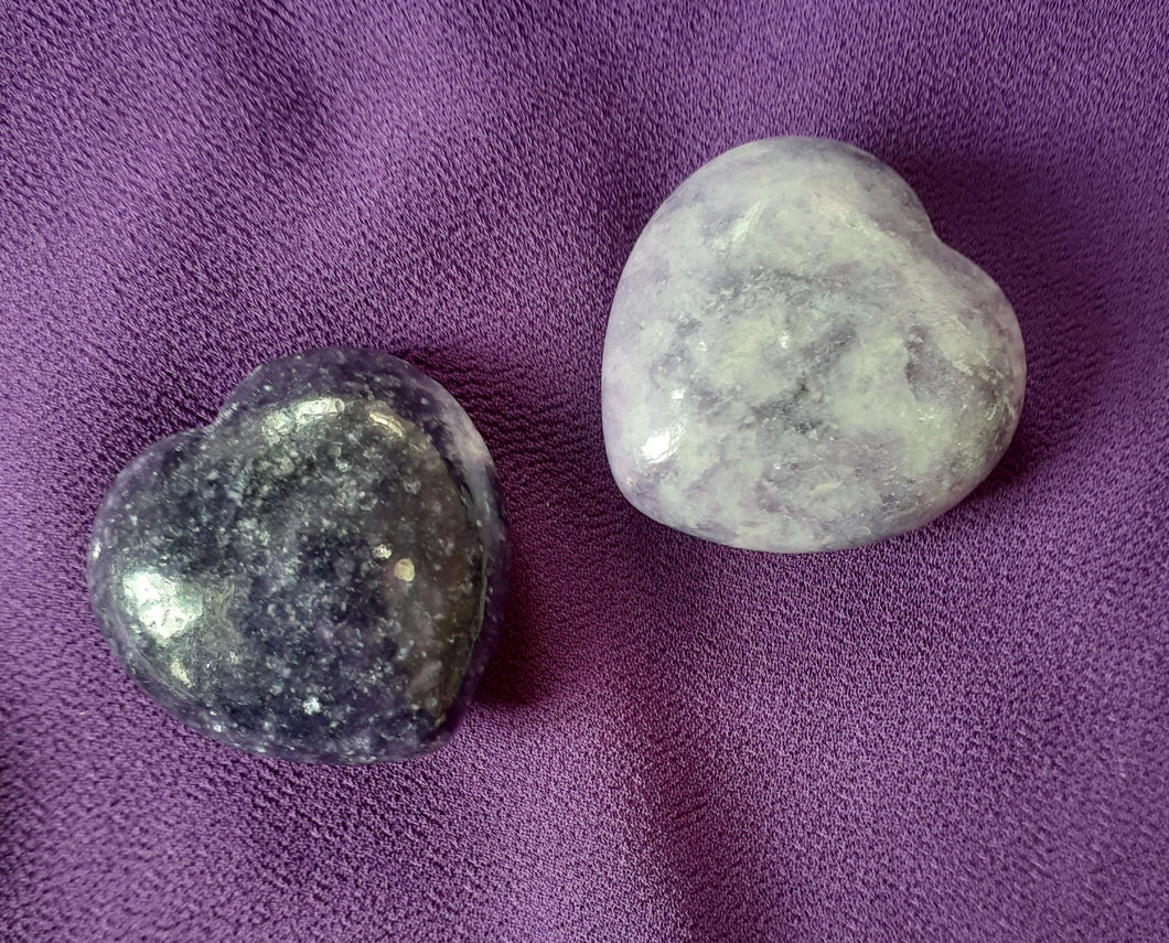 Lepidolite Hearts