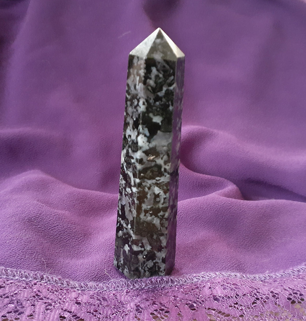 Indigo Gabbro/Mystic Merlinite Point