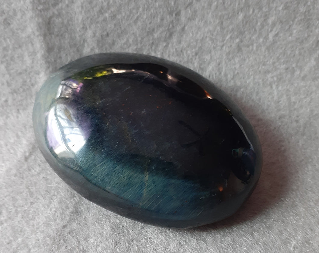 Blue Tiger's Eye Palm Stone