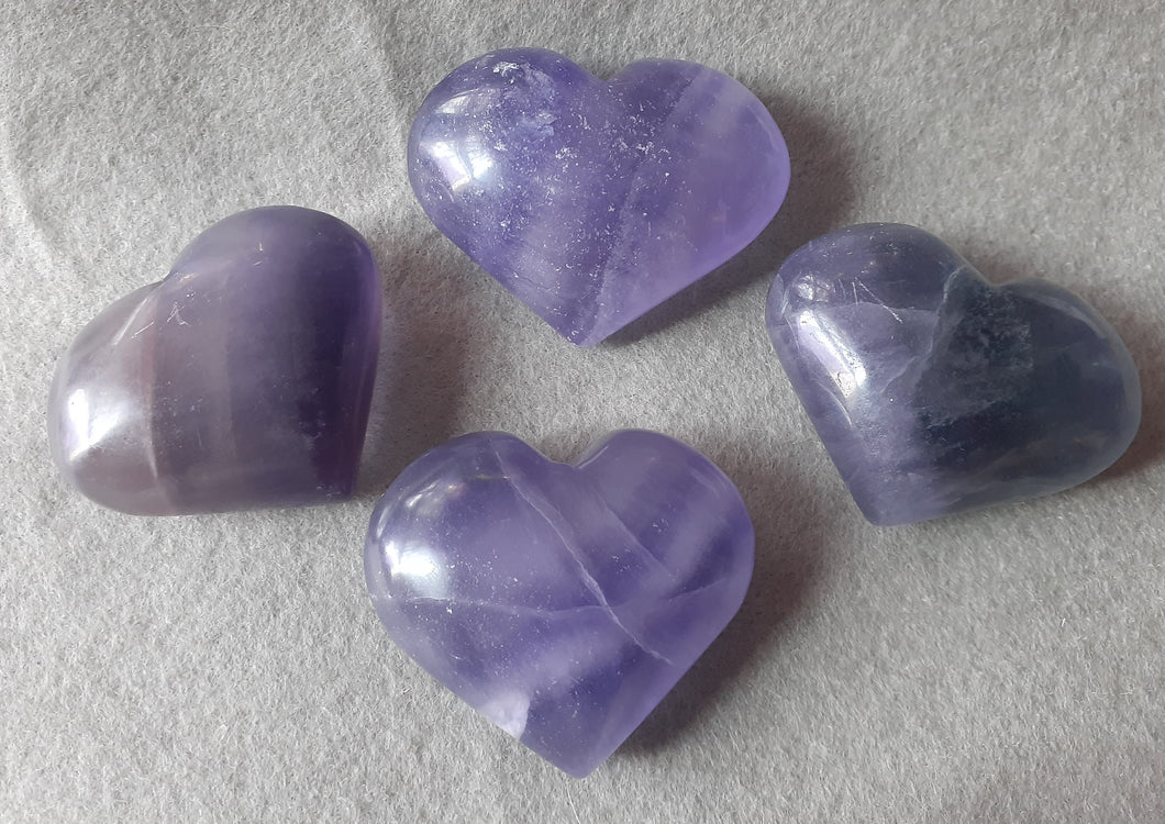 Indigo Blue Flourite Heart