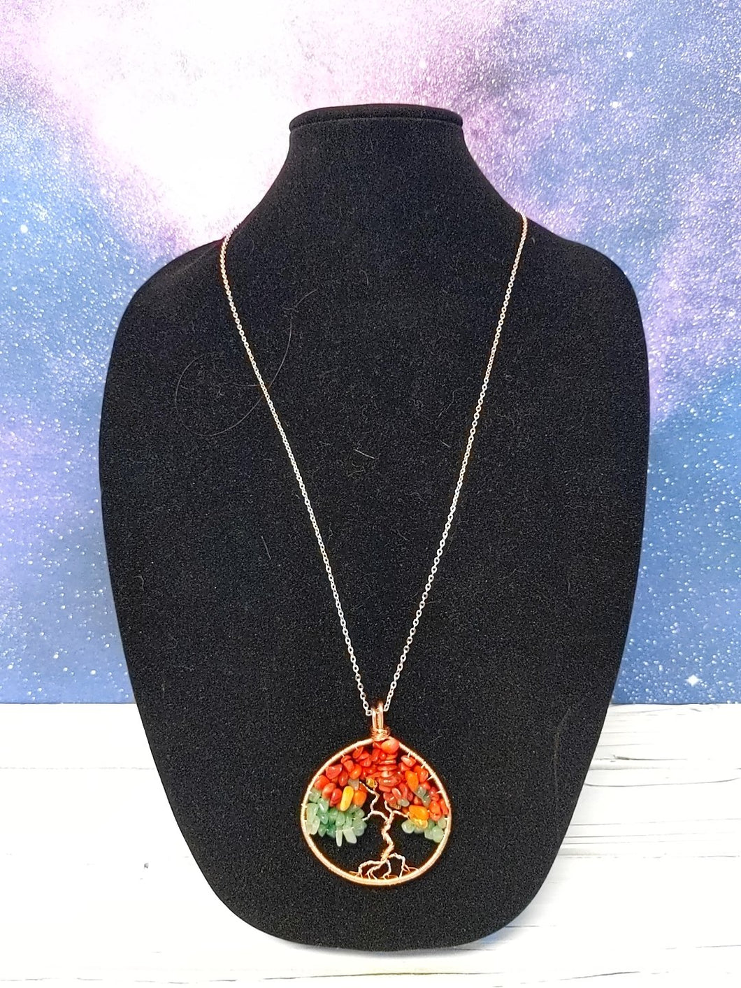 Tree of Life - Red Quartz, Red Agate, & Green Aventurine