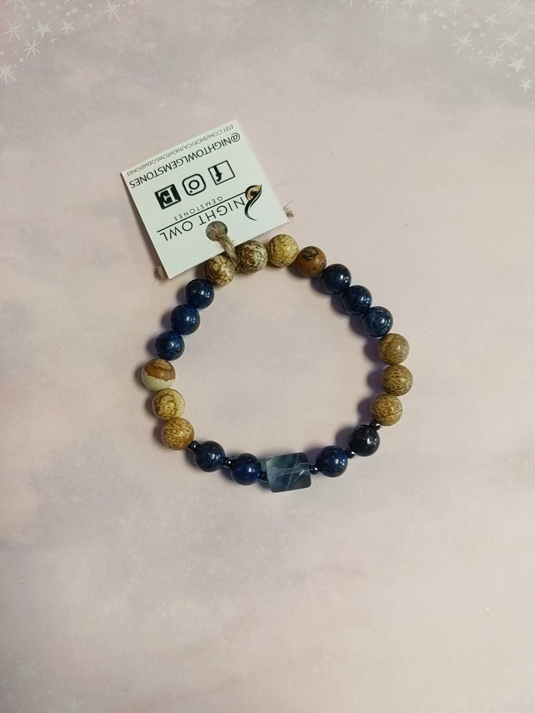 Fluorite, Lapis Lazuli, & Picture Jasper Bracelet