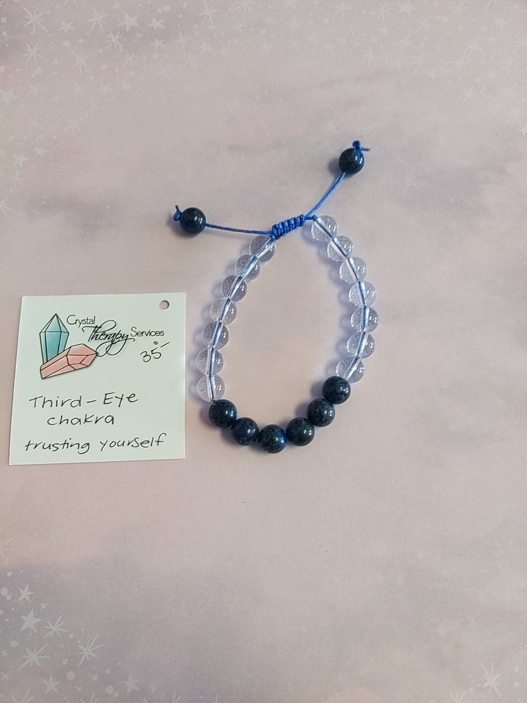 Lapis Lazuli & Clear Quartz Bracelet