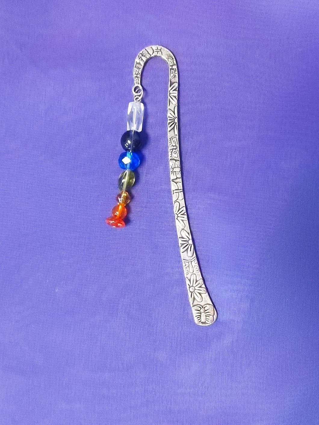Metal Book Mark with Charm - Reiki Rainbow