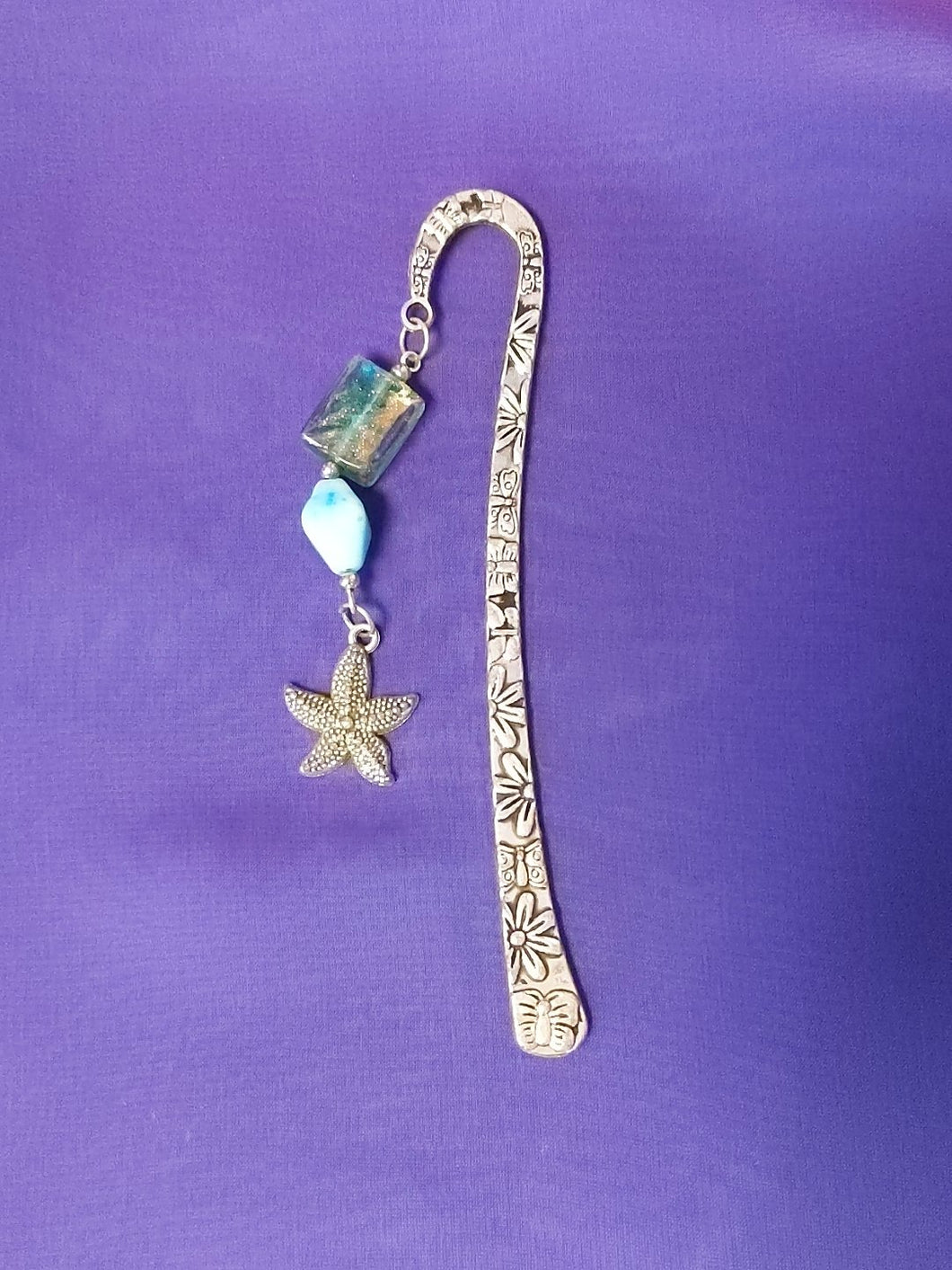 Metal Book Mark with Charm - Starfish