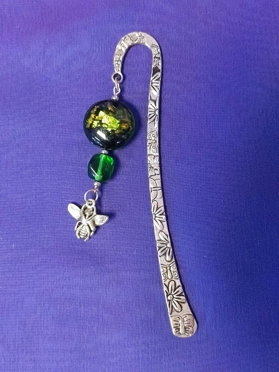 Metal Book Mark with Charm - Bee