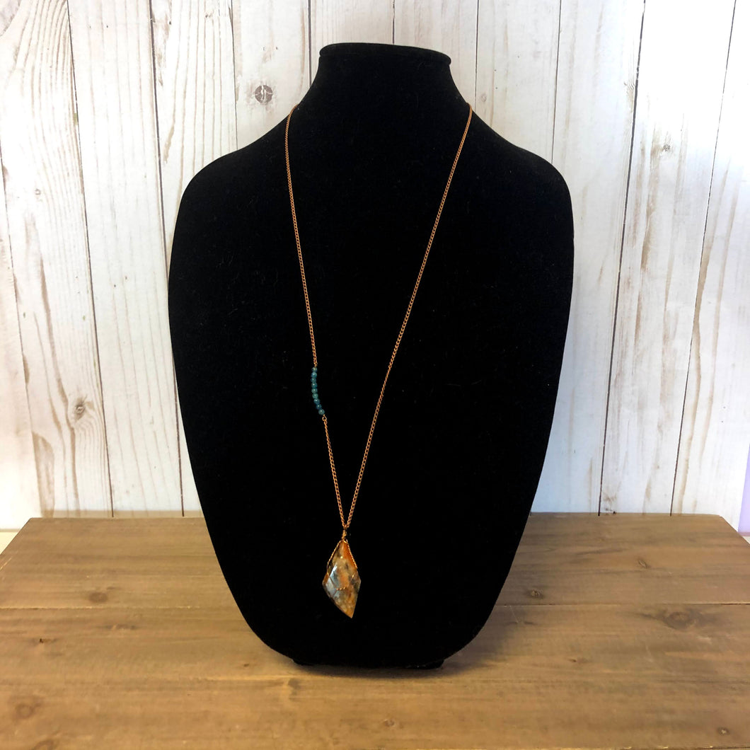 Handcut Apatite Necklace