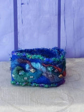 Load image into Gallery viewer, Blue Handcrafted Felt Bracelet
