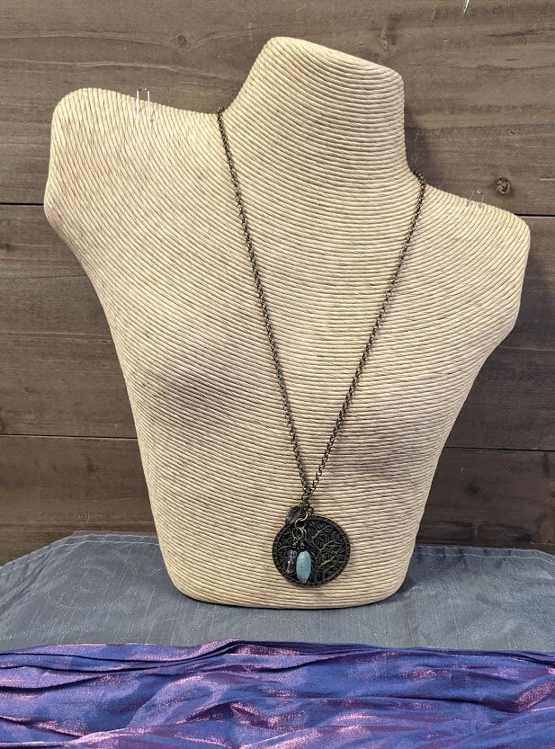 Blue Aventurine Charmed Necklace