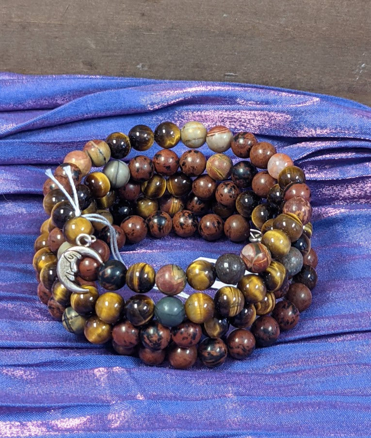 Tiger's Eye & Jasper Handcrafted Bracelet