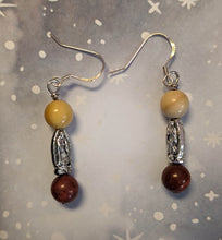 Load image into Gallery viewer, Mother Mary Mookaite Jasper Earrings
