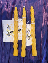 Load image into Gallery viewer, Beeswax Spiral Taper Candle
